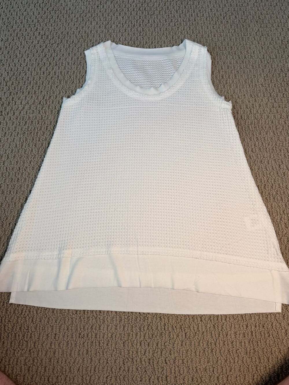 Sydney The Breezy Day Waffle Tank by JadyK - White - Size S